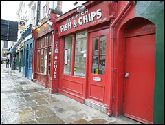 cheerful red chip shop