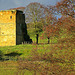 Ayton Castle (Pele) Tower in the late winter sun