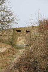 Tall pillbox on East of Cuckmere Haven 23 2 2012