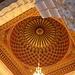 Carved and painted wood interior dome