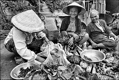 Marché paysan à Vientiane