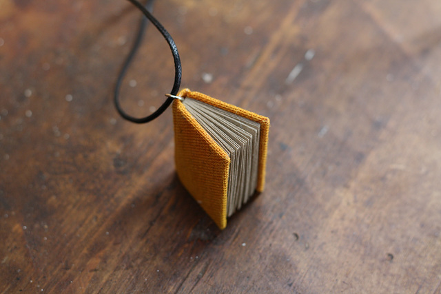 Orange book pendant