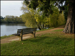 seat at Hinksey Lake