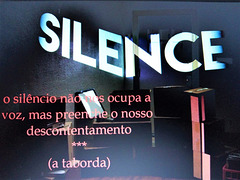 silence doesn't occupy our voice, but it fills our discontent