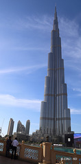 Burj Khalifeh, Dubai - the World's tallest building at approx 2,700'.