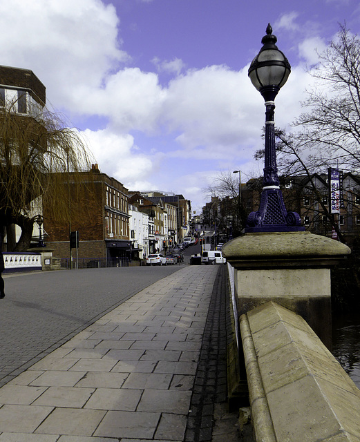 Guildford Millbrook town bridge view up the High Street