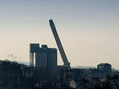 The demolition of an Industrial chimney