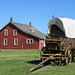 Bar U Ranch, Cookhouse and old wagon