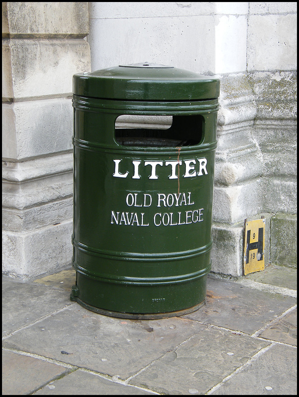 naval college litter bin