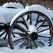 Old wagon in winter