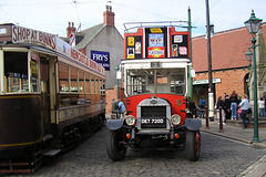 Old Bus And Tram At Beamish