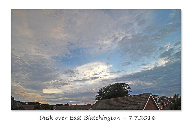 Dusk over East Blatchington 7 7 2016