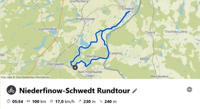 Rundtour Niederfinow-Oderbruch-Schwedt
