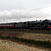 Stanier LMS class 7P Royal Scot 46115 SCOTS GUARDSMAN  at Scout Green with 1Z86 06.54 LONDON EUSTON - CARLISLE The winter Cumbrian Mountain Express 28th January 2023. (steam from Carnforth)