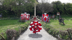 V.E. Day Decorations, Staxton & Willerby War Memorial, North Yorkshire