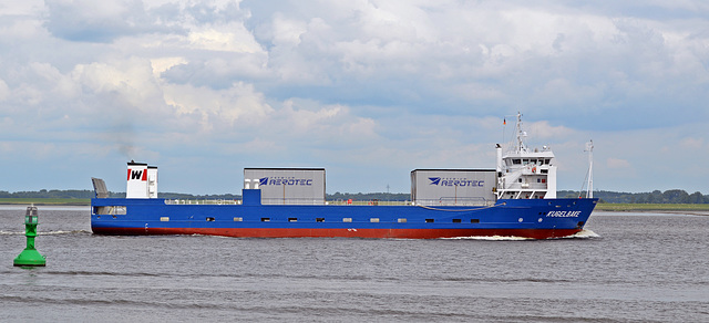 KUGELBAKE Ro-Ro Cargo auf der Elbe richtung Hamburg bei Lühe