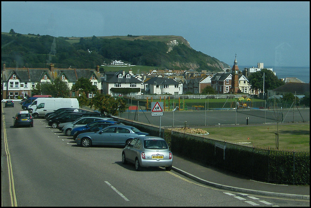 Seaton clock and tennis court