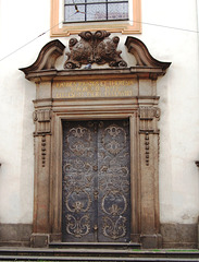 Doorcase, Holy Trinity Church, Spalena  Street, New Town, Prague