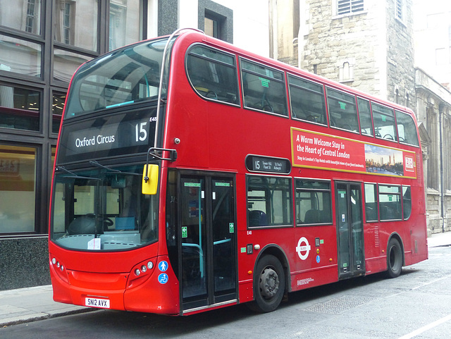 Sullivan Buses E48 in Leadenhall Street - 18 November 2018