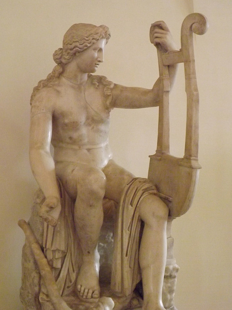 Detail of the Apollo Kitharoidos from the Ludovisi Collection in the Palazzo Altemps, June 2012