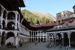 Rila Monastery courtyard