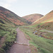 View up Mott's Road towards Wild Moor (Jan 1990 scan)