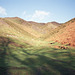 Looking up Carding Mill Valley towards Bodbury Hill (Jan 1990 scan)