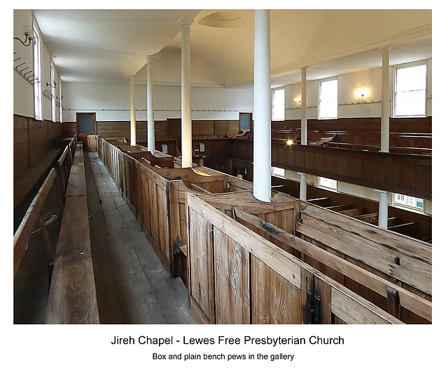 Jireh Chapel - box & plain bench pews - Lewes - 8 9 2018