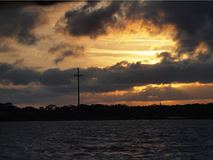 St. Augustine Great Cross at sunset