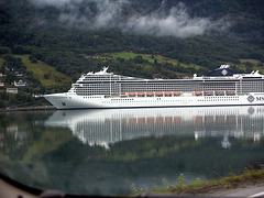 The Huge Ship in Innvikfjorden