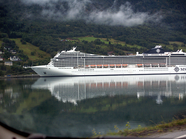 The Huge Ship in Innvikfjorden