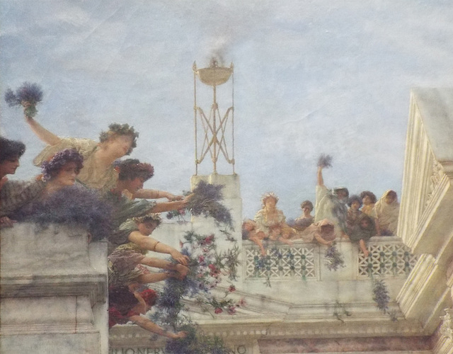 Detail of Spring by Alma-Tadema in the Getty Center, June 2016