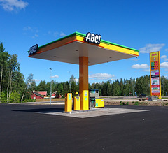 Tankstelle in Pyhäntä, Finnland