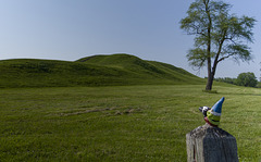 Gnomadeo photographing Monk's Mound