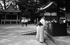 Visitors at the shrine