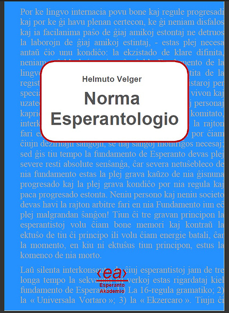 Velger, Norma Esperantologio, 1999