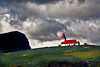 Dunkle Wolken über der Kirche von Vík í Mýrdal - Dark clouds over the church of Vík í Mýrdal