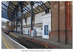 Brighton Station - structures to the west of Platform 1 - 27 5 2022 landscape