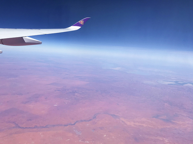 flying over the Outback