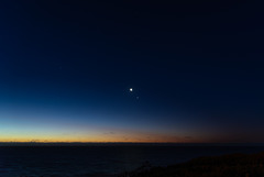 Late Sunset Moon and Venus