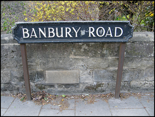 Banbury Road street sign