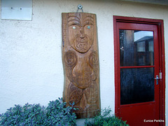 Carving On Camp Kitchen.
