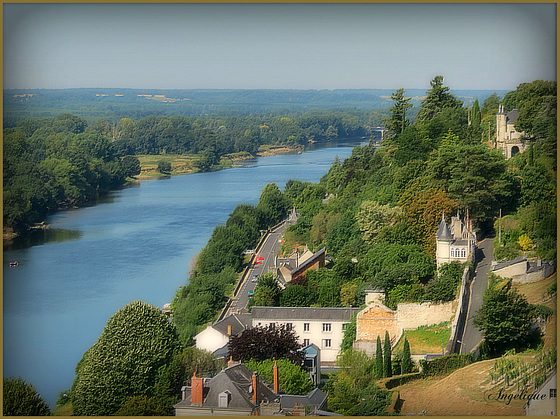 La Loire vue du château  Chinon ..........Bonne semaine