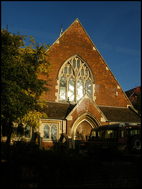 light on a Summertown church