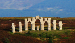 An aerial view of The Fyrish Monument near Alness, taken on 26 Sept 2008