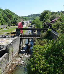 Snaefell Mine Waterwheel and Laxey River
