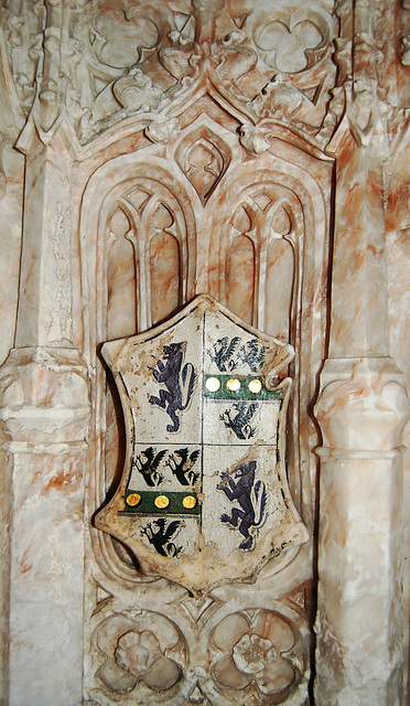 Detail of Monument to Sir William Smythe, St Peter's Church, Elford, Staffordshire