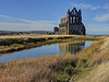 Whitby Abbey Church and pond