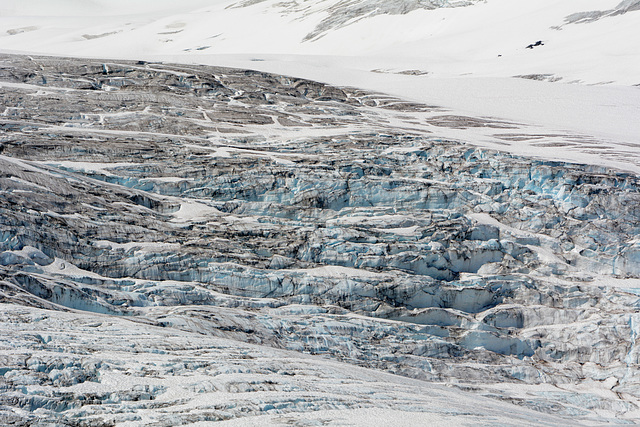 Alaska, The Cracked Surface of the Worthington Glacier