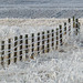 Frosty fence and fields